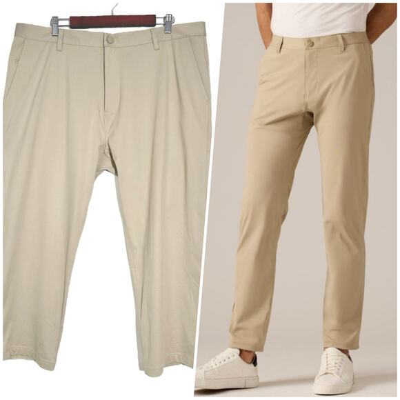 Rhone | Men | Commuter Classic Khaki 5 Pocket Versatile Travel Pants | Size 40 - Picture 1 of 16
